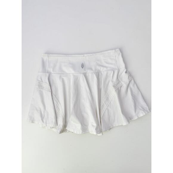 free people white pleats and thank you mini skort - size large - Picture 3 of 8